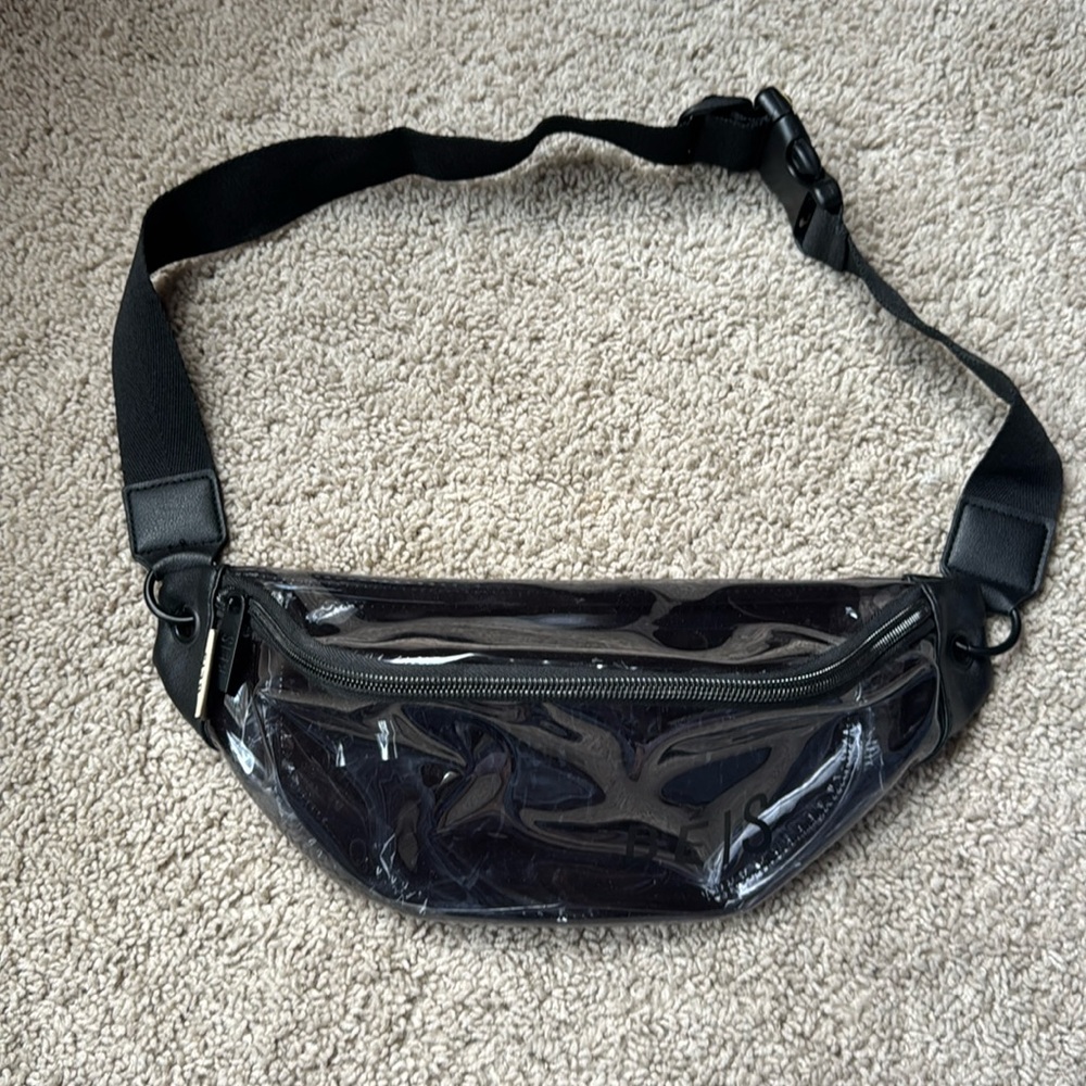 BEIS Black Clear Belt Bag